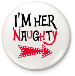 printfashion Velem van - Kitűző, hűtőmágnes - Fehér (3083732)