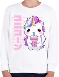 printfashion Unikornis bubis teával - Gyerek pulóver - Fehér (14590864)