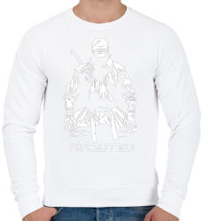 printfashion Ninja - Férfi pulóver - Fehér (4628023)