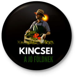 printfashion KINCSEI A JÓ FÖLDNEK - Kitűző, hűtőmágnes - Fekete (3100485)