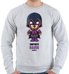 printfashion Raven - Fortnite Season 6 - Férfi pulóver - Sport szürke (5357504)