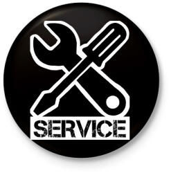 printfashion Service - Kitűző, hűtőmágnes - Fekete (7038799)