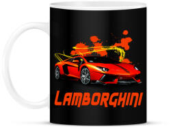 printfashion orange Lamborghini - Bögre - Fekete (4627287)