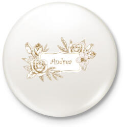 printfashion Andrea - Kitűző, hűtőmágnes - Fehér (3089916)