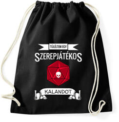 printfashion Túléltem egy Szerepjátékos Kalandot - Sportzsák, Tornazsák - Fekete (2645005)