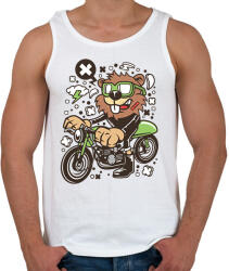 printfashion Motoros Rágcsávó - Férfi atléta - Fehér (2247135)