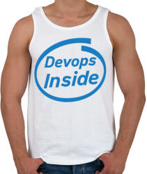 printfashion DevOps Inside - Férfi atléta - Fehér (3919140)