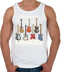 printfashion Gitár gyűjtő - Férfi atléta - Fehér (15678798)