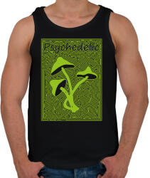 printfashion Pszichedelikus gomba - Férfi atléta - Fekete (13466543)