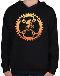 printfashion MOUNTAIN BIKE - Gyerek kapucnis pulóver - Fekete (5012189)