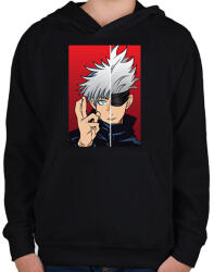 printfashion Jujutsu Kaisen Gojo - Gyerek kapucnis pulóver - Fekete (5767130)