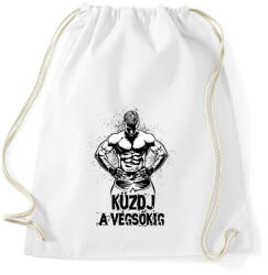 printfashion Küzdj a végsőkig - Sportzsák, Tornazsák - Fehér (1047544)