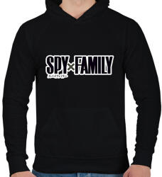 printfashion Spy x Family logó - Férfi kapucnis pulóver - Fekete (14858135)
