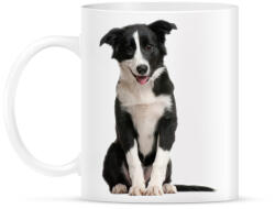 printfashion Border collie póló - Bögre - Fehér (1011332)