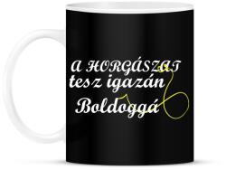 printfashion Ami igazán boldoggá tesz - Bögre - Fekete (2454388)