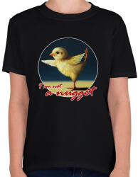 printfashion I am not nugget - Gyerek póló - Fekete (8150862)