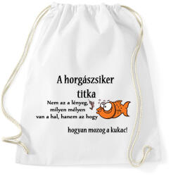 printfashion A horgászsiker titka - Sportzsák, Tornazsák - Fehér (2461971)