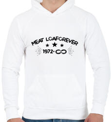 printfashion Húsimádat - Évszámmal - Férfi kapucnis pulóver - Fehér (8204614)