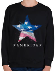 printfashion AMERICA 2 - Gyerek pulóver - Fekete (9962592)