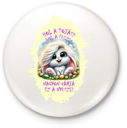 printfashion Locsolkodós póló - Kitűző, hűtőmágnes - Fehér (15787593)