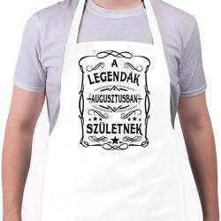 printfashion A legendák augusztusban születnek - Kötény - Fehér (7409410)