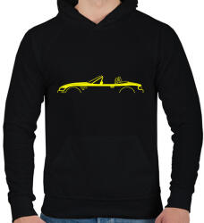 printfashion BMW Z3 Sárga - Férfi kapucnis pulóver - Fekete (16054934)