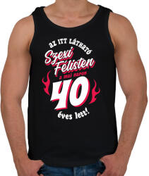 printfashion Szexi Szülinapos Félisten sötétre 40 - Férfi atléta - Fekete (14831133)