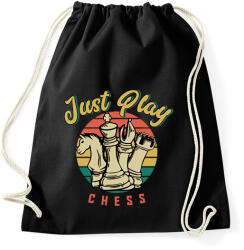 printfashion Just play chess - Sakkozzunk - Sportzsák, Tornazsák - Fekete (7315672)