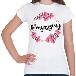 printfashion Menyasszony (virágos) - Női póló - Fehér (13546507)