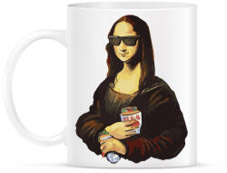 printfashion Mona lisa kebebbal - Bögre - Fehér (5484604)
