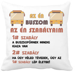 printfashion Az én szabályaim - Párnahuzat, Díszpárnahuzat - Fehér (7467505)
