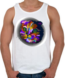 printfashion Szivárványcic - Férfi atléta - Fehér (4979458)