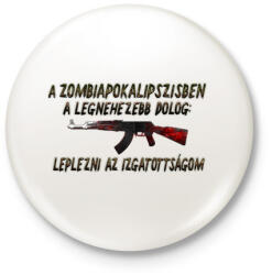 printfashion Zombiapokalipszis - Kitűző, hűtőmágnes - Fehér (3076567)