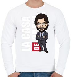printfashion La casa de papel N4 - Férfi pulóver - Fehér (5538722)