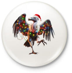 printfashion Táncoló karácsonyi party keselyű - Kitűző, hűtőmágnes - Fehér (15262642)