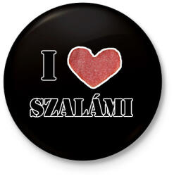 printfashion I love szalámi - Kitűző, hűtőmágnes - Fekete (8696740)