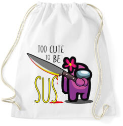 printfashion Among us - too CUTE to be SUS 2 - Sportzsák, Tornazsák - Fehér (4154791)