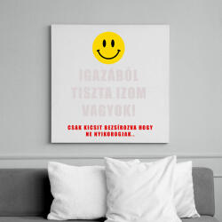 printfashion izmos vagyok - Vászonkép - Fehér (6630273)