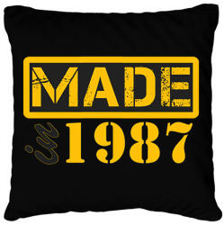 printfashion 1987 - Párnahuzat, Díszpárnahuzat - Fekete (12810656)