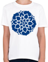 printfashion Kék mandala - Gyerek póló - Fehér (13394507)