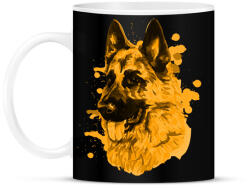 printfashion Németjuhász - Bögre - Fekete (15851425)