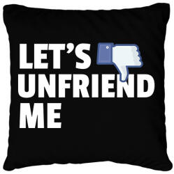 printfashion LET'S UNFRIEND ME - Párnahuzat, Díszpárnahuzat - Fekete (10840692)