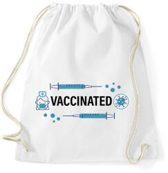printfashion Vaccinated - beoltva - covid 19 - Sportzsák, Tornazsák - Fehér (4757350)