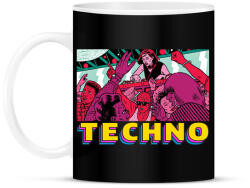 printfashion Techno party - Bögre - Fekete (2612707)