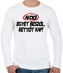 printfashion Akció! - Férfi hosszú ujjú póló - Fehér (940594)