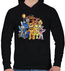 printfashion Freddy - Fazbear & Friends FNAF - Férfi kapucnis pulóver - Fekete (7019627)