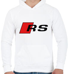 printfashion Audi RS - Férfi kapucnis pulóver - Fehér (3903591)