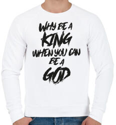 printfashion God - Férfi pulóver - Fehér (382216)