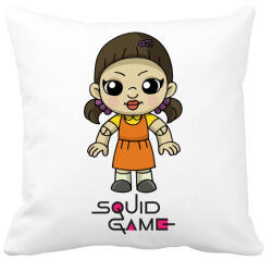 printfashion Squid Game Doll - Párnahuzat, Díszpárnahuzat - Fehér (5473404)