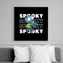 printfashion Spooky Halloween Zombie - Vászonkép - Fekete (14248038)